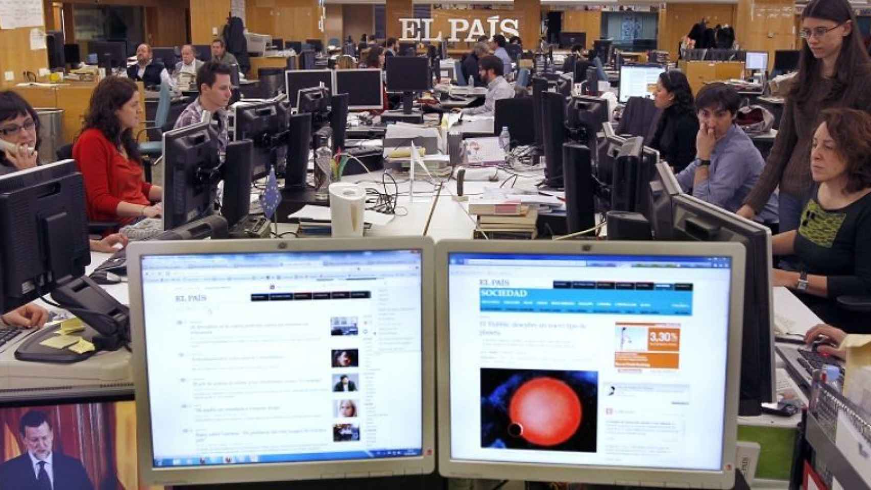 Redacción del diario 'El País' en una imagen de archivo.
