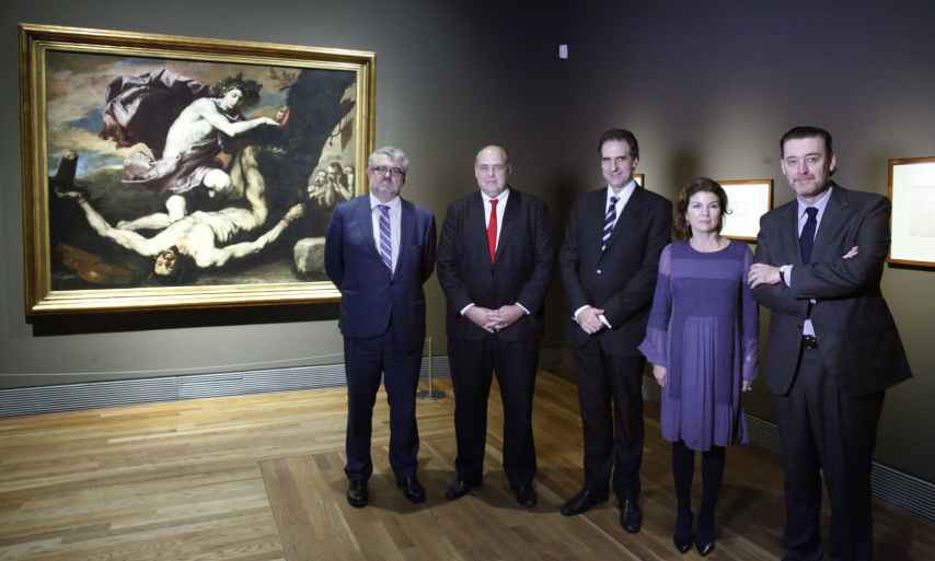 De izquierda a derecha: Miguel Falomir, Mark Roglán, Gabriele Finaldi, Anabel Morillo y Miguel Zugaza. MNP