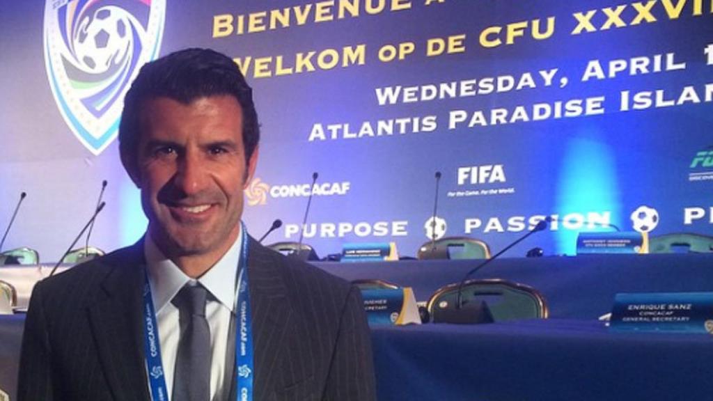 Luis Figo en un acto. Foto: Instagram (@luis__figo)