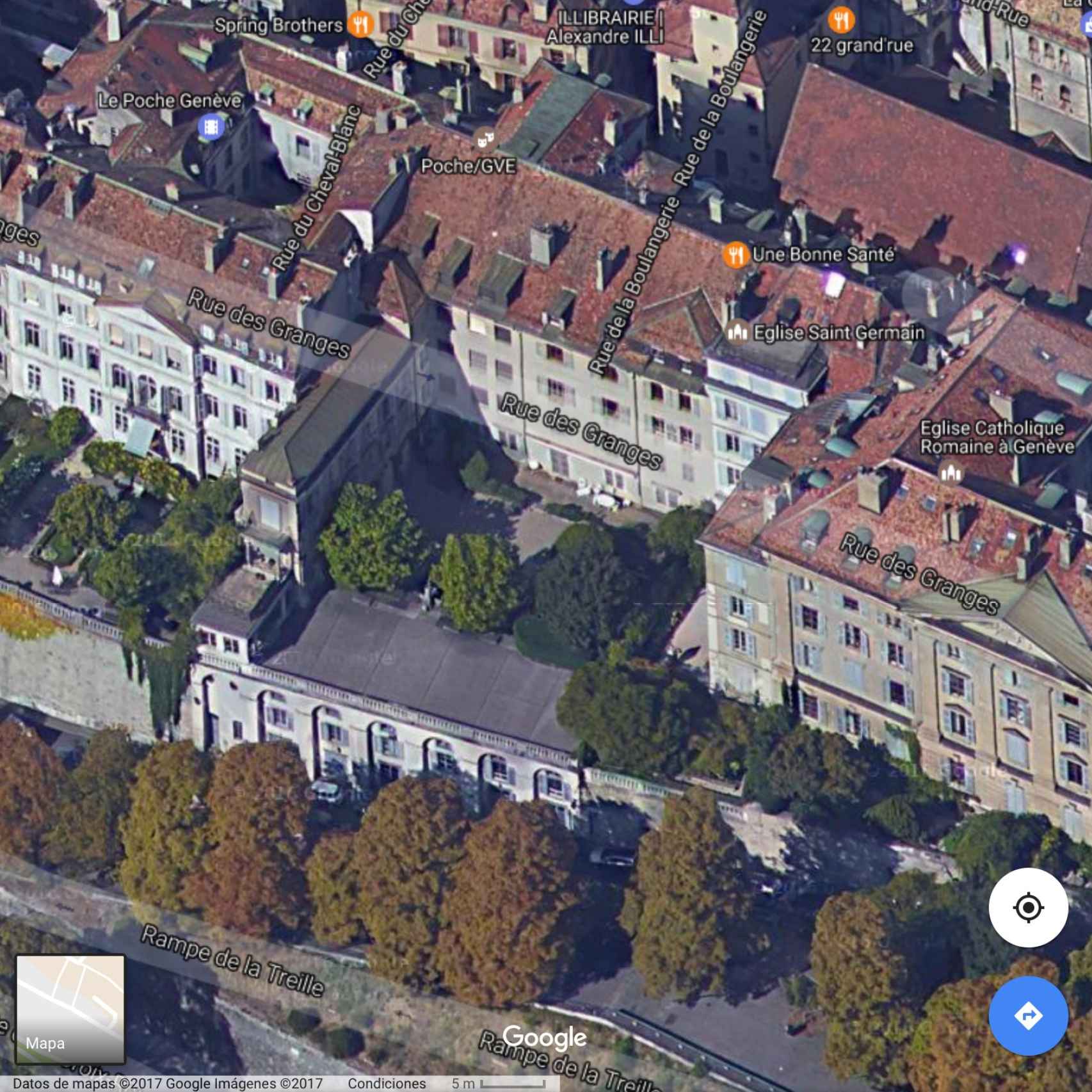 Vista aérea del barrio donde vive la familia Urdangarin de Borbón