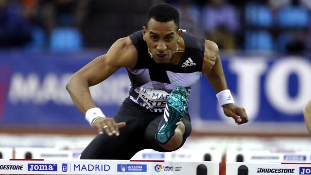 Orlando Ortega en acción durante el Meeting de Madrid.