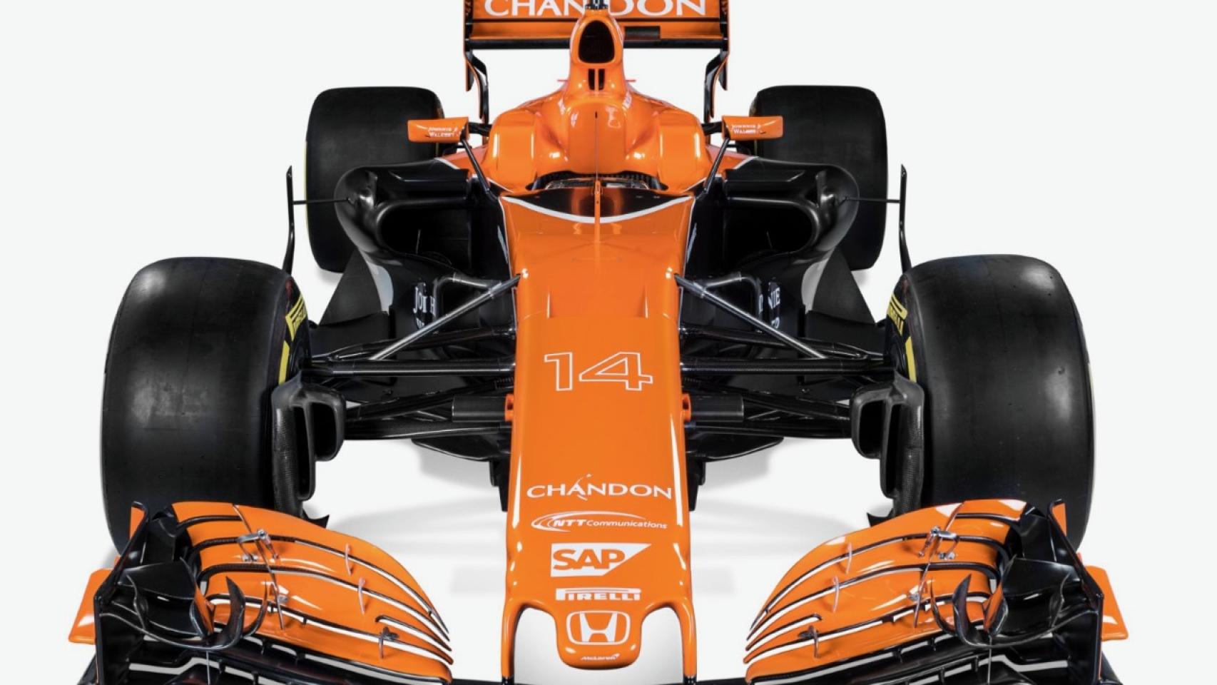 Vista frontal del McLaren MCL32.