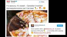 Controversia (en diferido) entre Madrid y Canadá a tenor de la pizza con piña.