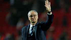 Claudio Ranieri tras su último partido al frente del Leicester.