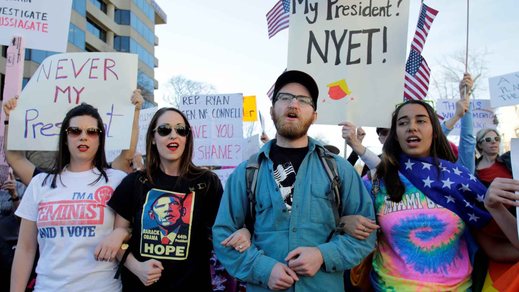 Protestas contra Trump frente a la Casa Blanca la semana pasada.