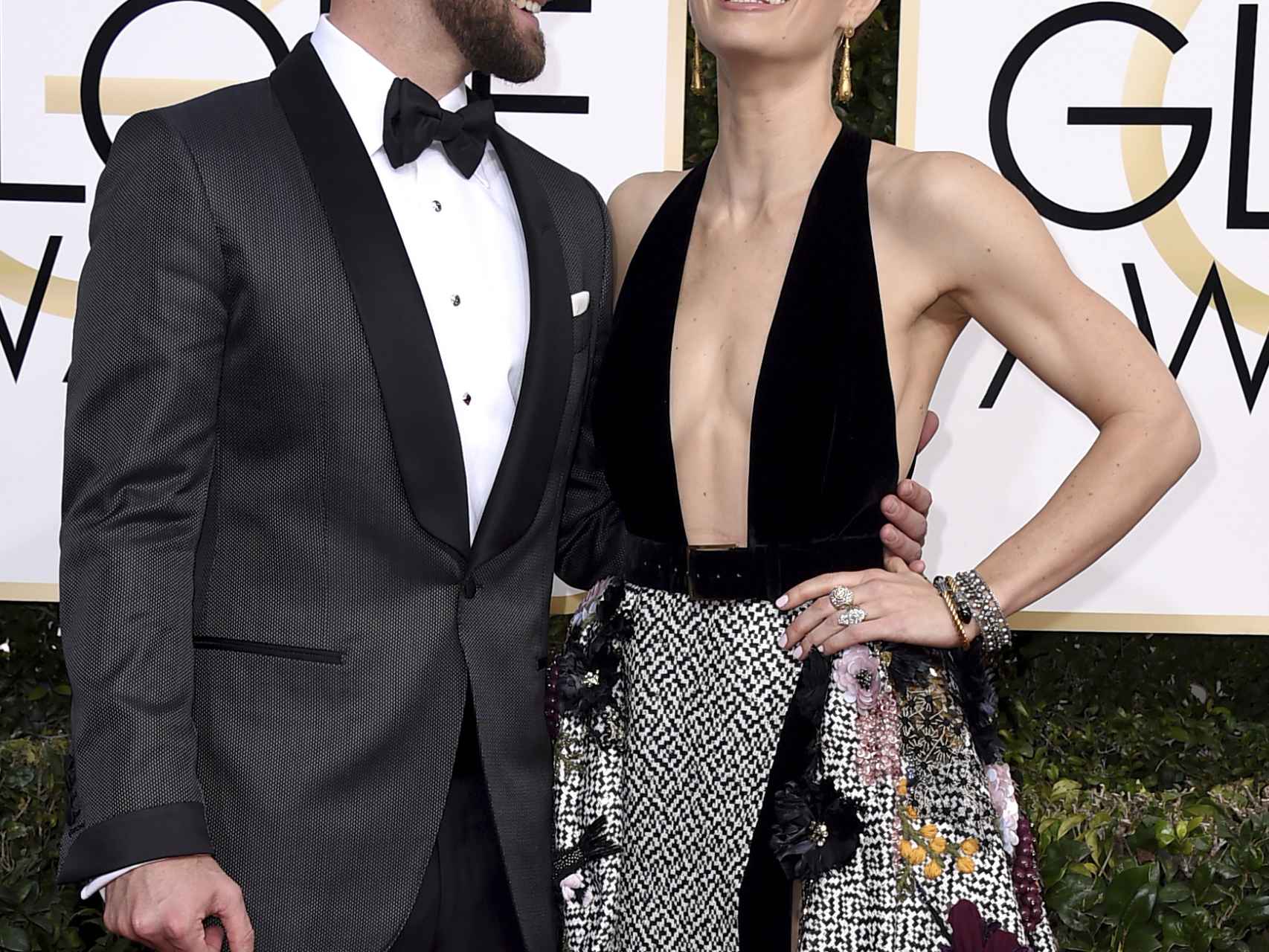 Justin Timberlake y Jessica Biel en los Globos de Oro.