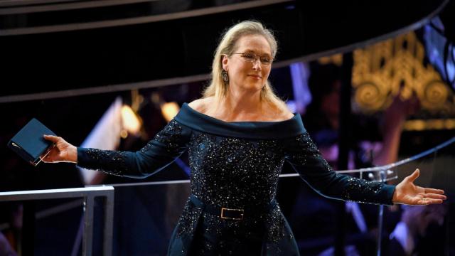 Meryl Streep con un diseño de Elie Saab en la 89º Edición de los Oscar. | Foto: Getty Images.