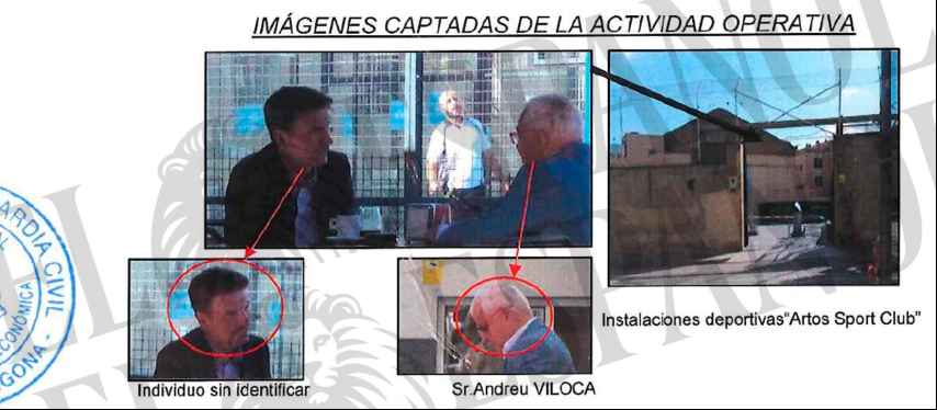 Imagen captada por la Guardia Civil entre Andreu Viloca y Josep Antoni Rosell
