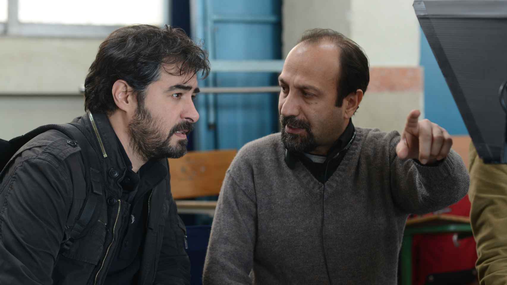 Asghar Farhadi en el rodaje de El viajante.