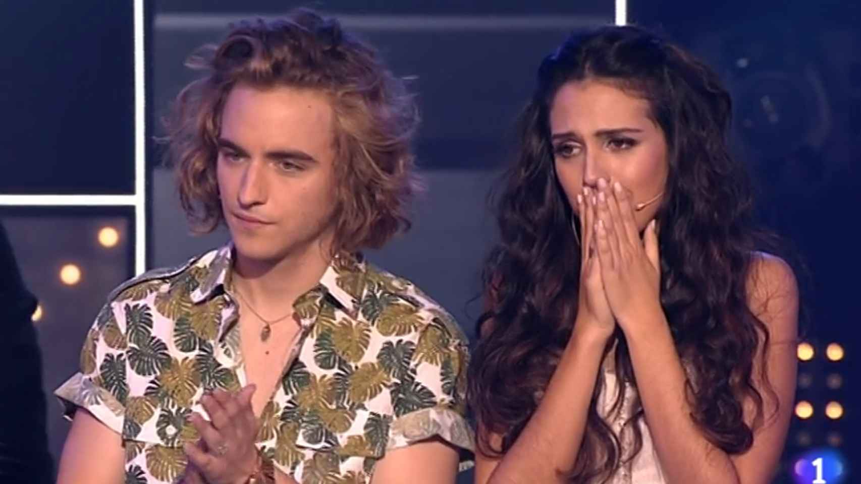 Manel Navarro y Mirela en 'Objetivo Eurovisión'.