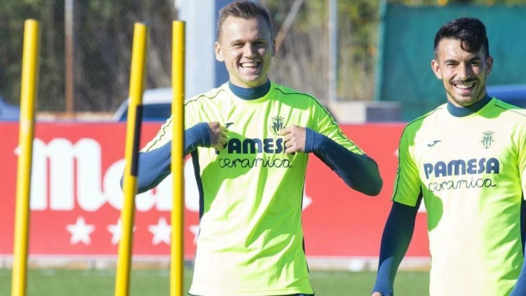Cheryshev en un entrenamiento con el Villarreal. Foto villarrealcf.es