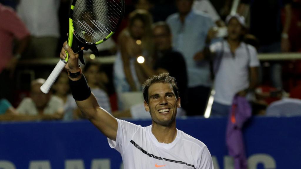 Rafael Nadal, tras ganar su primer partido en Acapulco.