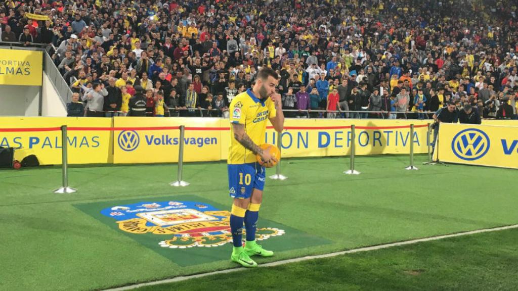 Jesé en su presentación en Las Palmas. Foto. Twitter: (@UDLP_Oficial)