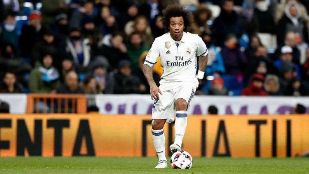 Marcelo en el partido de Copa del Rey contra el Celta de Vigo