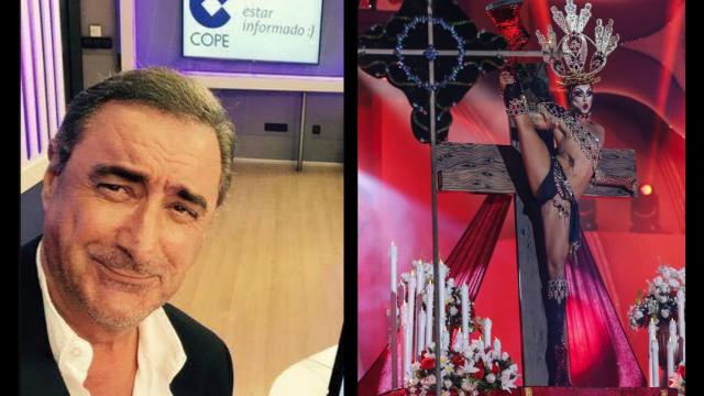 A la izquierda, uno de los selfies de Herrera; a la derecha,  Drag Sethlas.