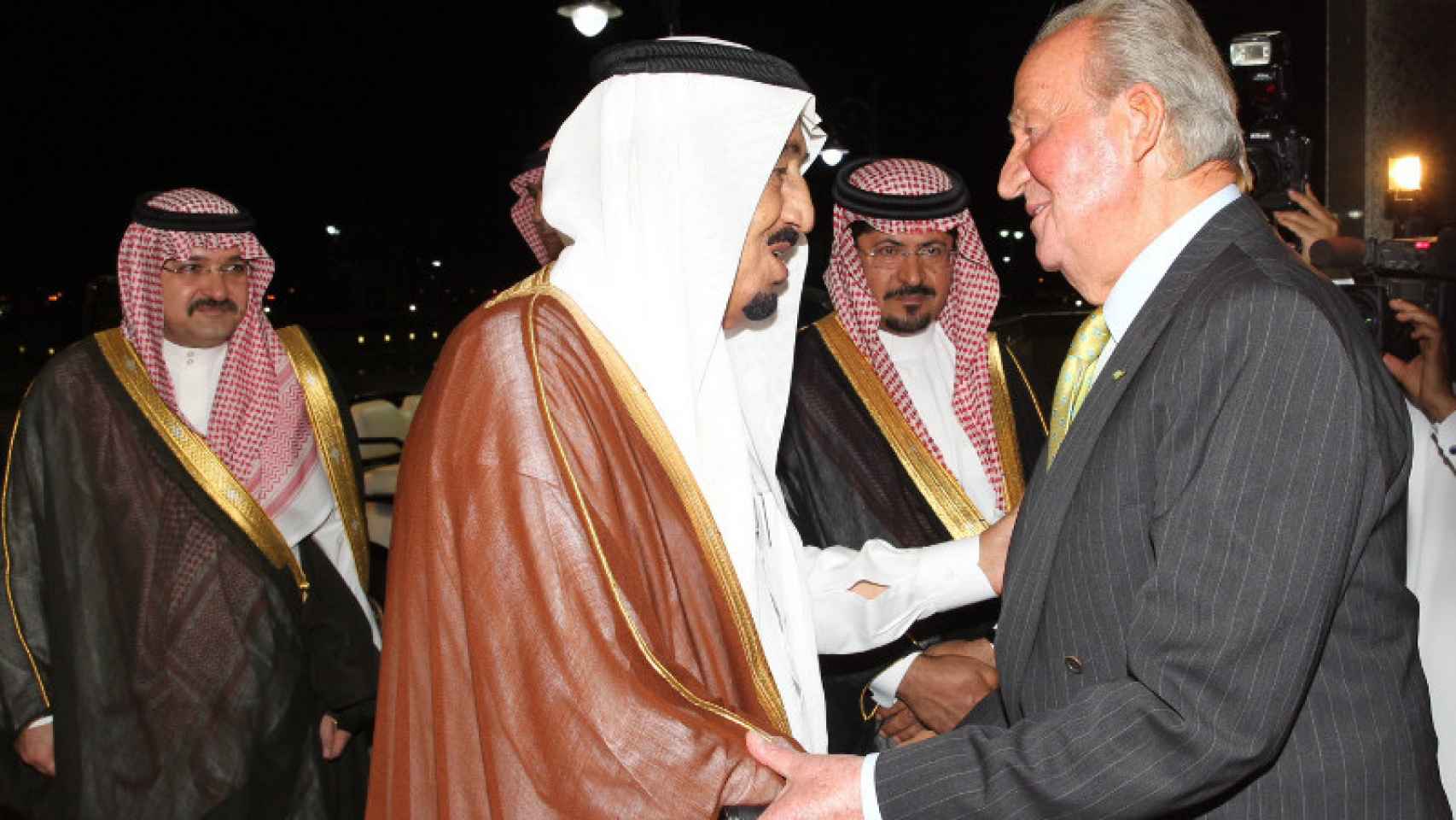 El rey de Arabia Saudí con Juan Carlos I.