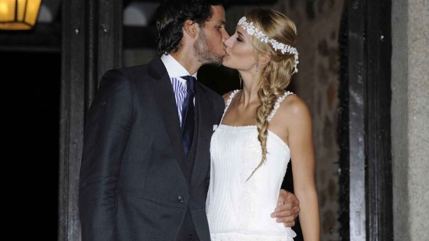 Alba Carrillo y Feliciano López, el día de su boda.
