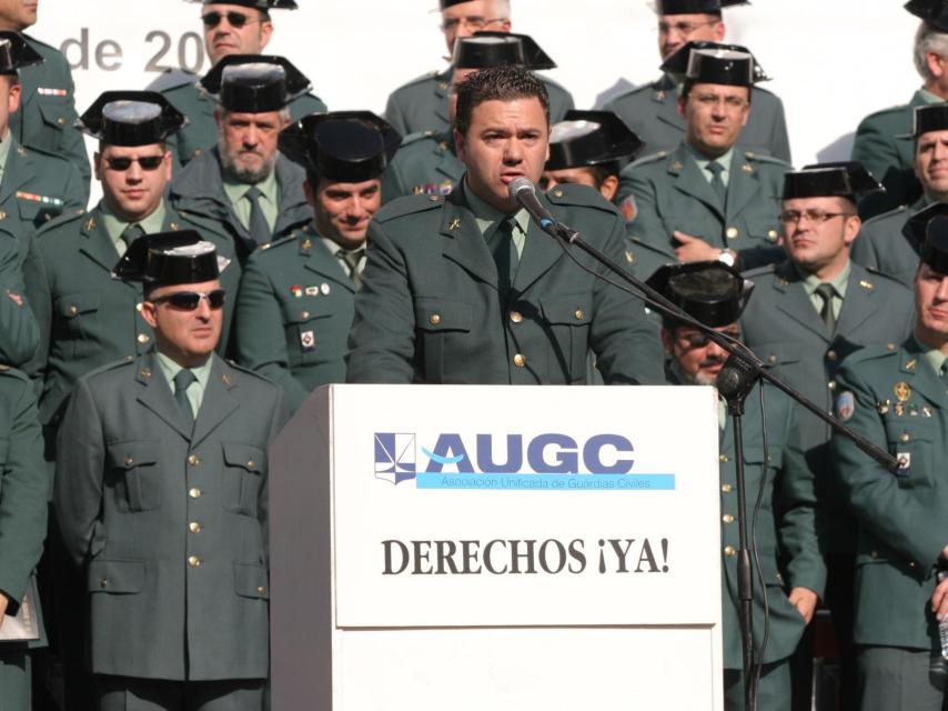 Juan Antonio Delgado, en un acto de la AUGC.