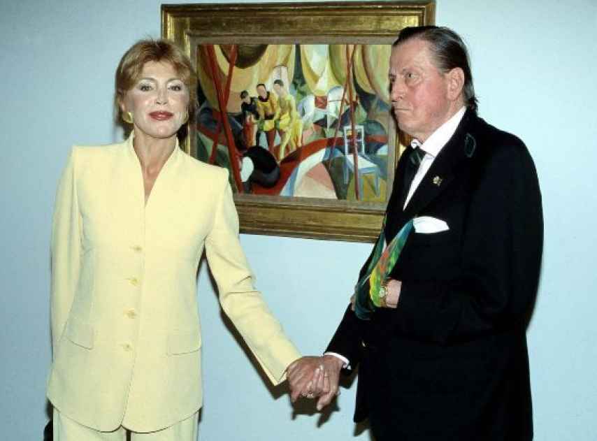 Tita y el barón Thyssen-Bornemisza, en el Museo Thyssen, en 1998.