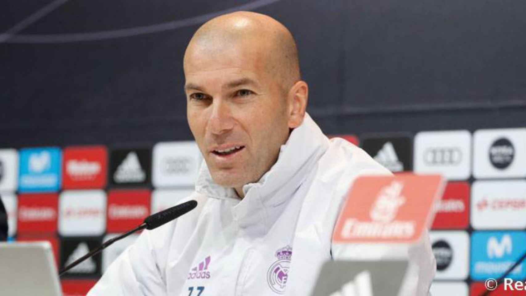 Zidane en la rueda de prensa del partido contra el Éibar