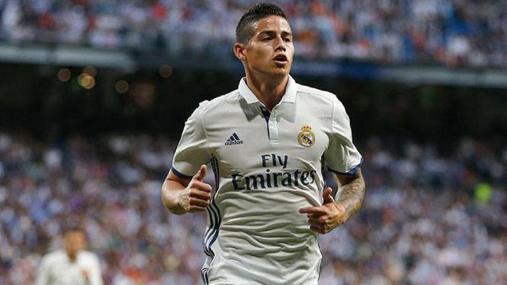 James Rodríguez con el Real Madrid