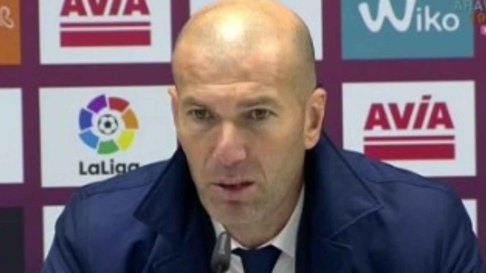 Zidane, en rueda de prensa en Ipurua