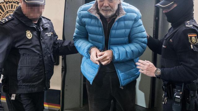 Bartolomé Cursach a su llegada en un furgón policial a los juzgados de Palma.