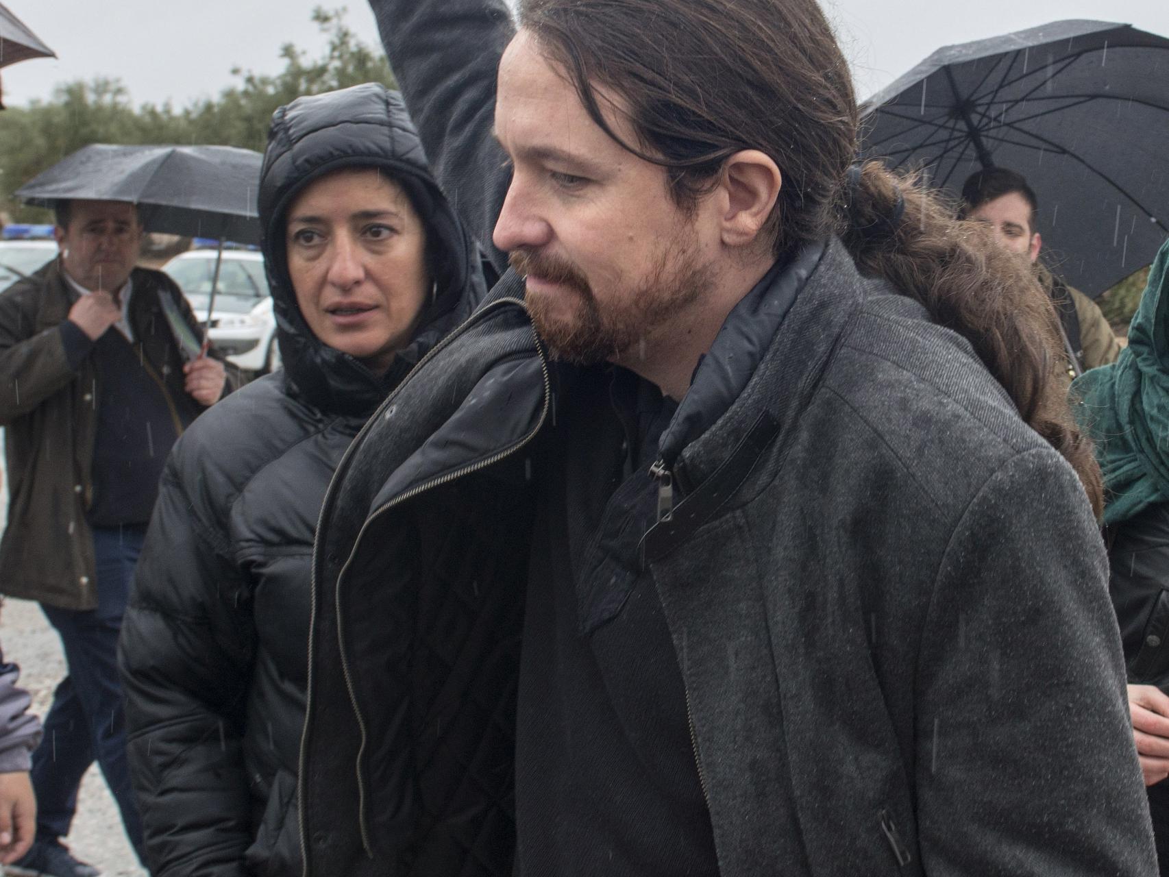 Pablo Iglesias, a las puertas de la cárcel de Jaén en su visita a Bódalo.