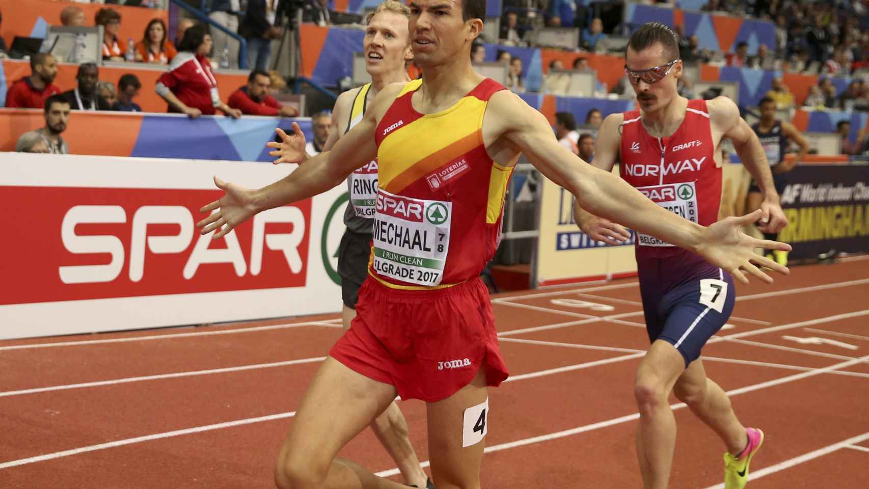 Adel Mechaal, medalla de oro en en el europeo de Belgrado