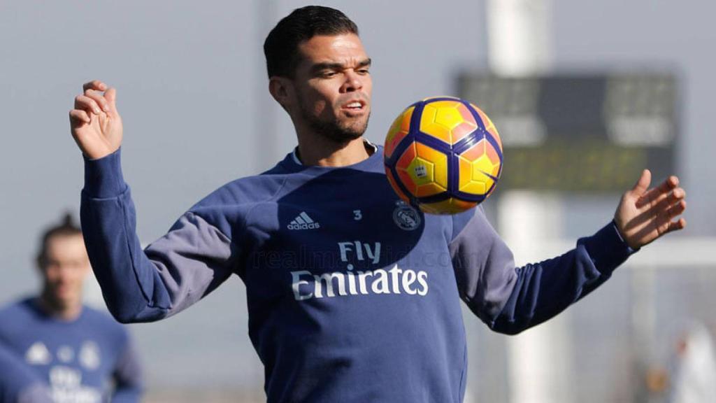 Pepe en un entrenamiento