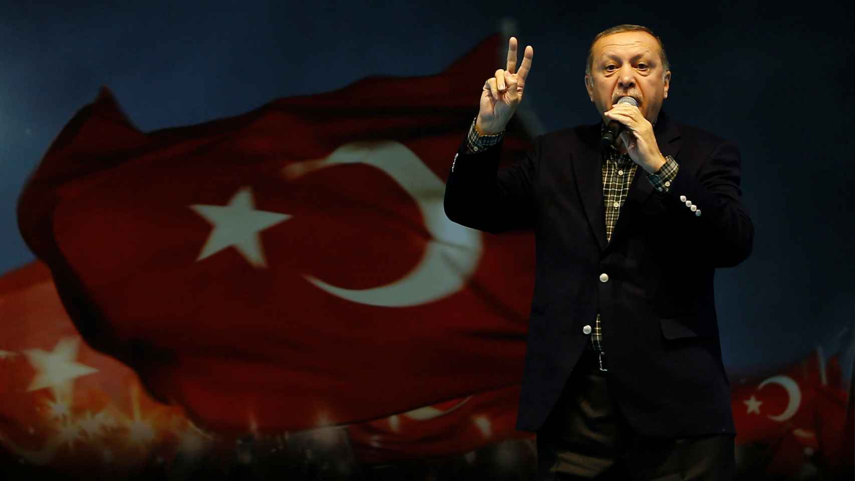 Erdogan en un discurso durante una convención de mujeres.