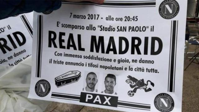 Una de las esquela que se repartían en las inmediaciones de San Paolo.