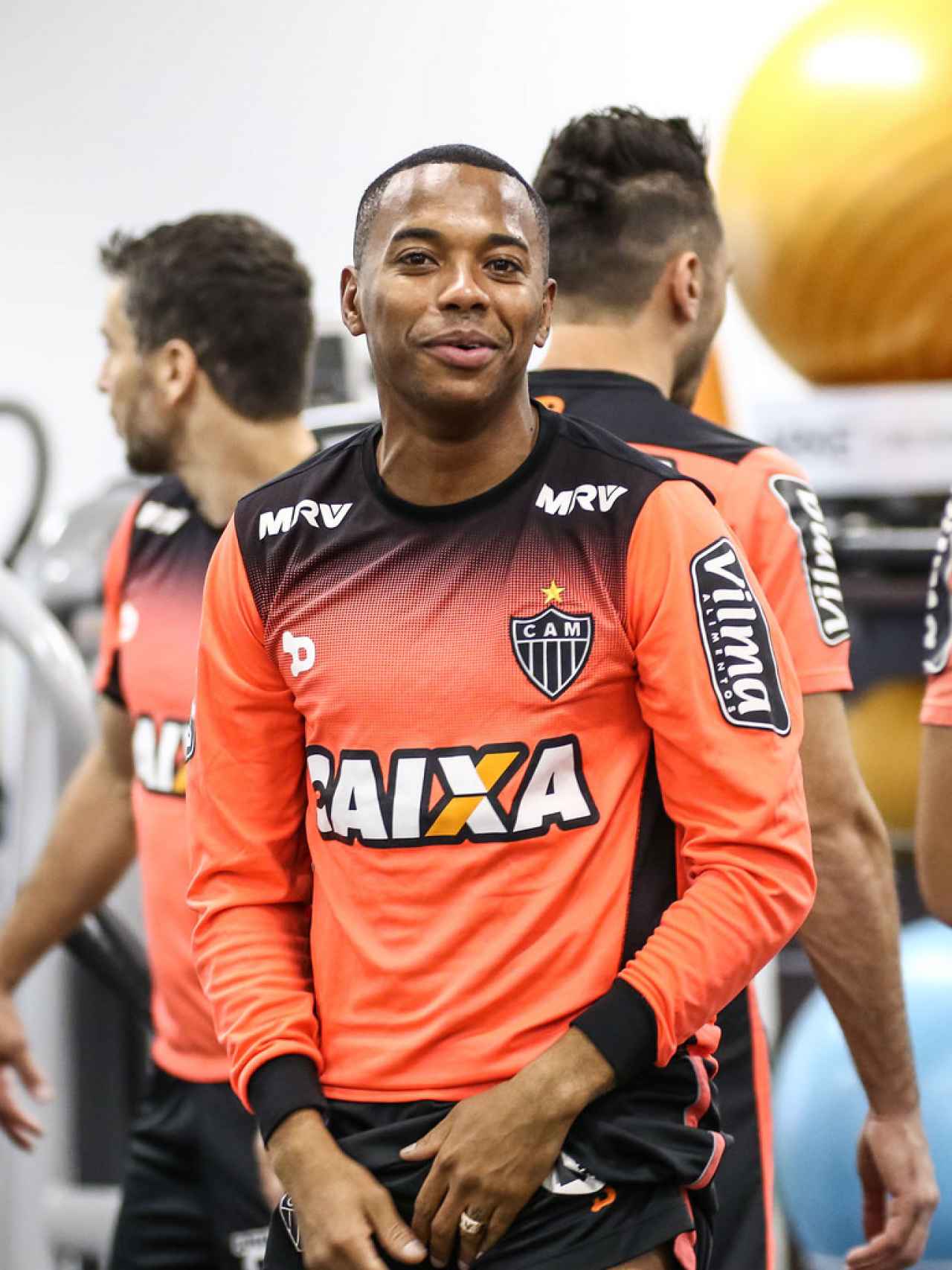 Robinho, en la ciudad deportiva del Atlético Mineiro.
