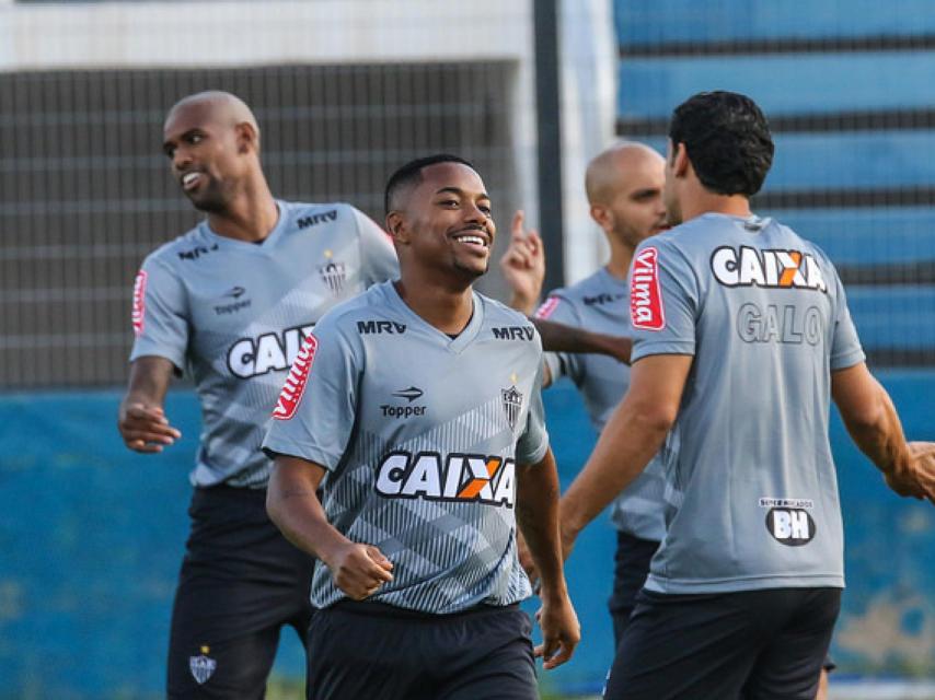 El brasileño, durante un entrenamiento en Mendoza, previo al debut en la Libertadores.