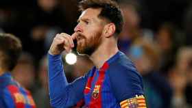 Messi celebra un gol ante el Celta de Vigo.