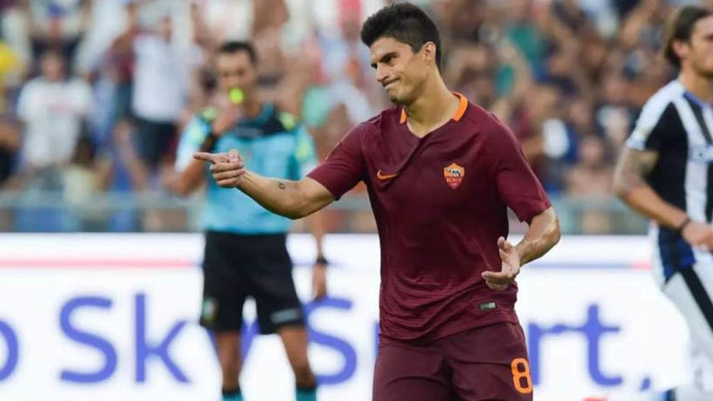 Perotti, jugador de la Roma