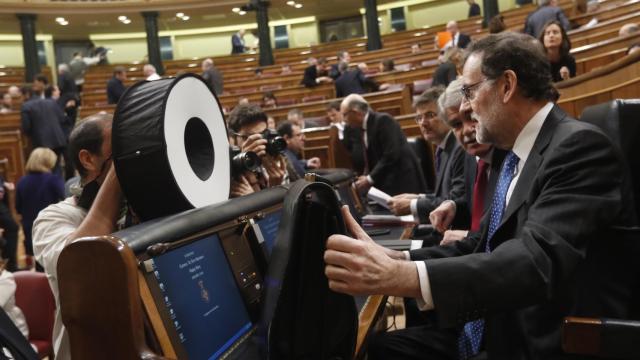 Mariano Rajoy en la sesión de control del Congreso.