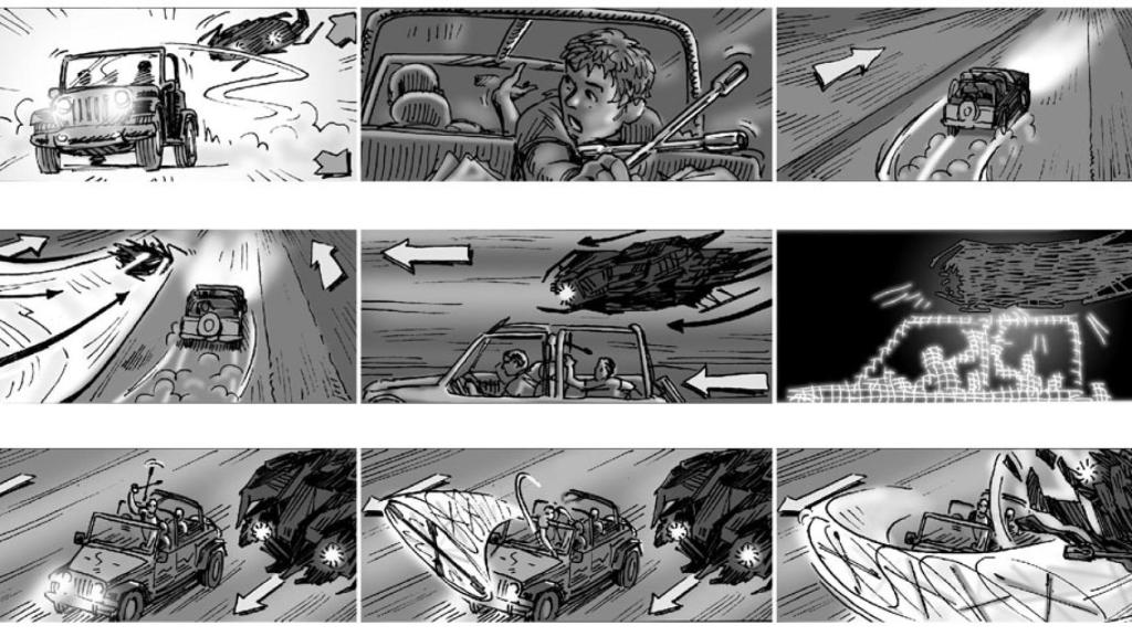 Storyboard de Terminator Salvation.