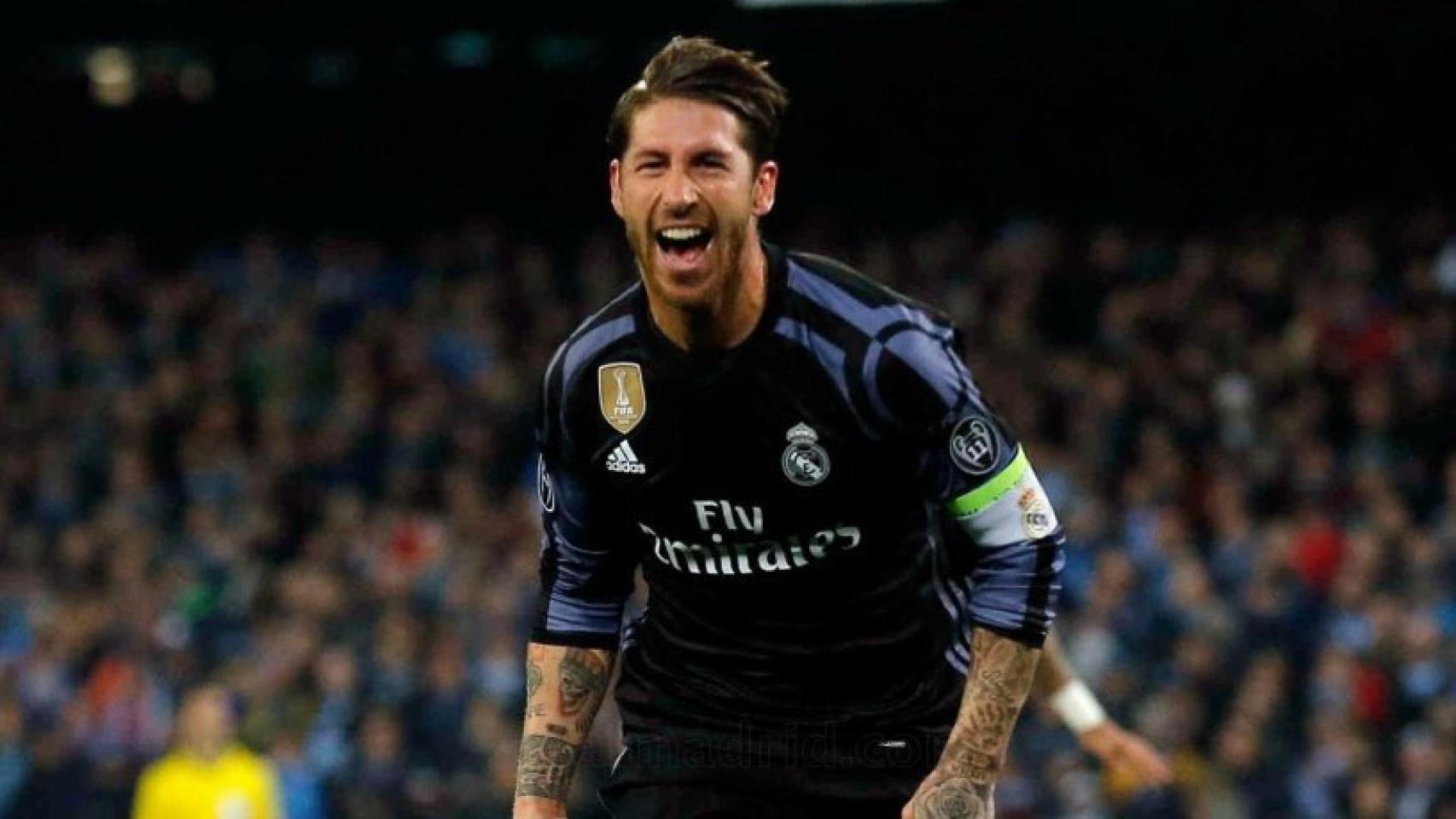 Sergio Ramos celebra su gol