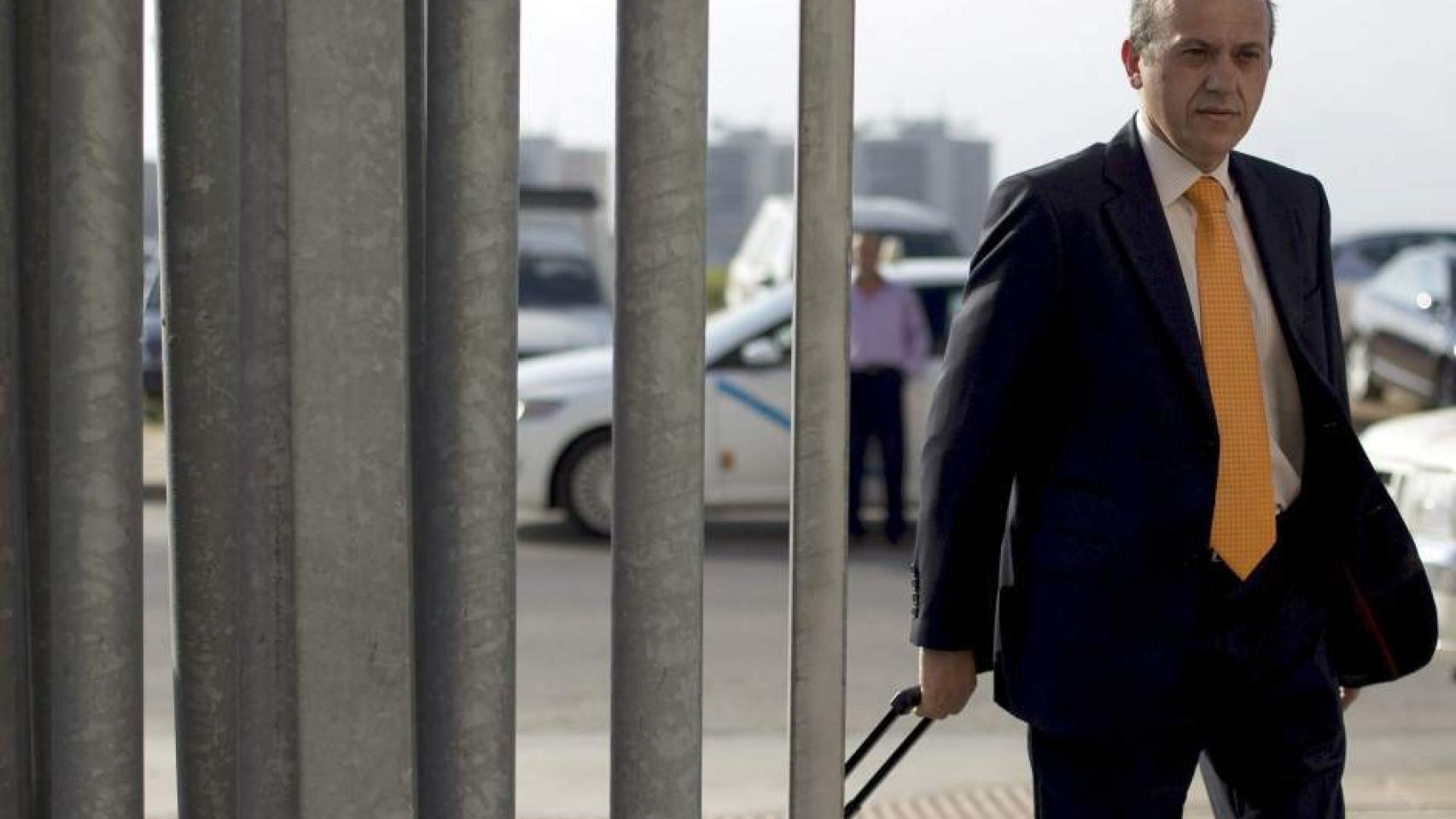 El ex presidente del Sevilla el día de su ingreso en prisión.