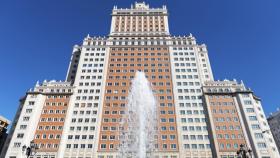 Fachada del Edificio España en la Plaza de España de Madrid.