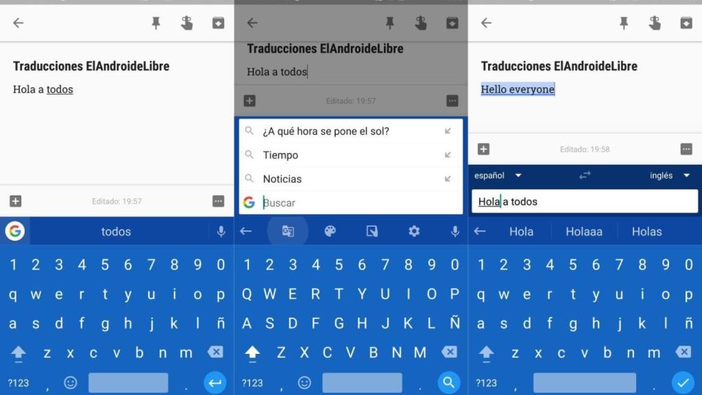 Como traducir textos con el teclado del móvil