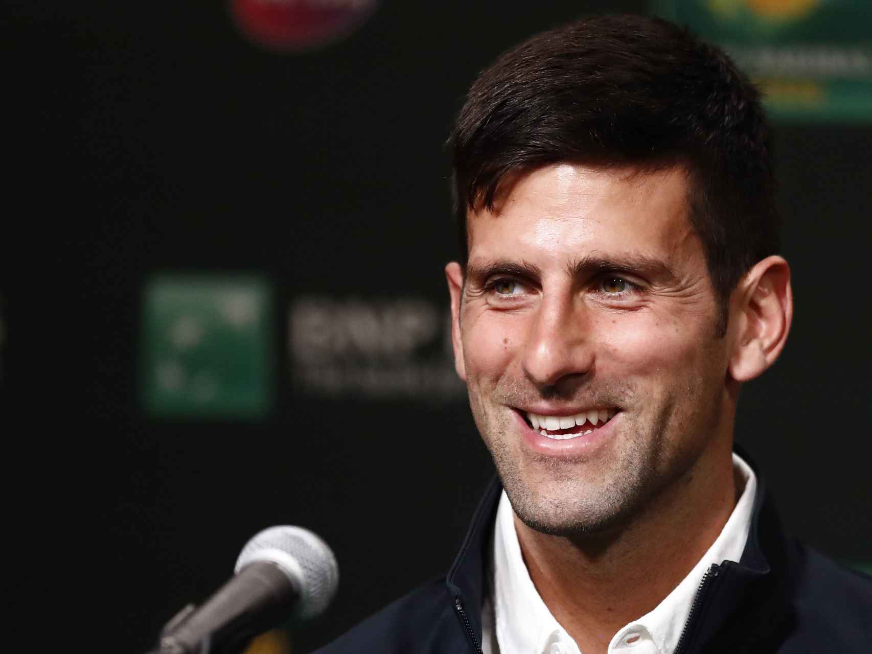 Novak Djokovic en rueda de prensa en Indian Wells.