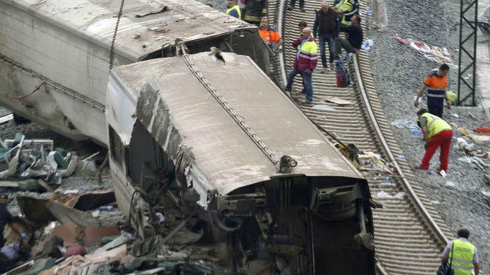 Una imagen del tren accidentado.