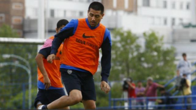 Riquelme en un entrenamiento. Foto: web (bocajuniors.com.ar)