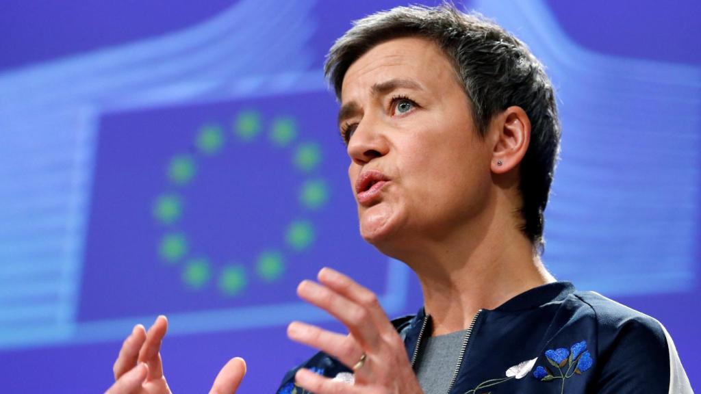 Vestager presenta a la prensa su acuerdo con Gazprom