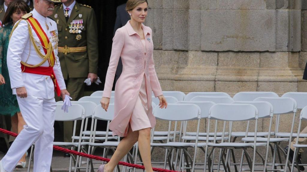 Letizia, durante uno de sus actos castrenses en Salamanca.