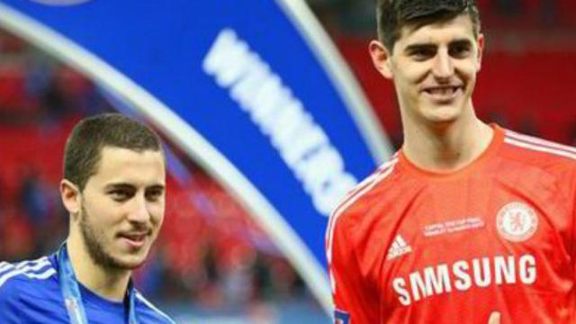 Hazard y Courtois   Foto: Twitter (@partidazocope)