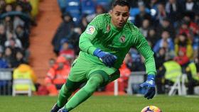 Keylor Navas en un partido del Madrid