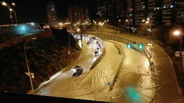 La ciudad quedó anegada en apenas unas horas